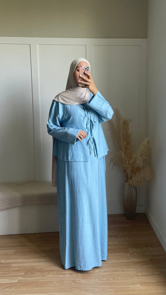 Ensemble chams | bleu ciel